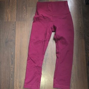 cranberry lululemon wonder unders